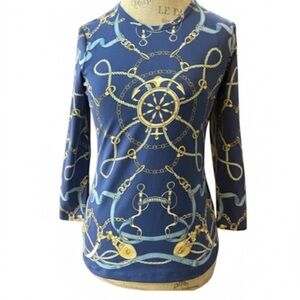 J.McLaughlin Nautical Theme Catalina Cloth Top Small Excellent Condition!